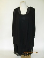  2pc SLEEVELESS LONG JKT, MOTHER - BRIDE DRESS 1X,3X, 4X,5X6X, BLACK