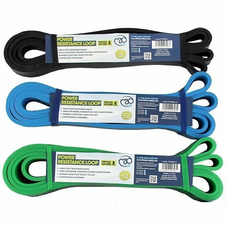 Fitness-Mad Resistance Bands - Power Resistance Loop - Gym/Workout/Weight Train