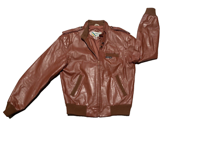 ジャケット・アウター 80s vintage racing leather bomber jacket Vintage Marlboro Racing Leather Motorcycle Jacket 80s Retro Biker