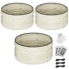 WORKPRO 3PC 2x2x1FT Galvanized Raised Garden Bed Set Rust & Corrosion Protection