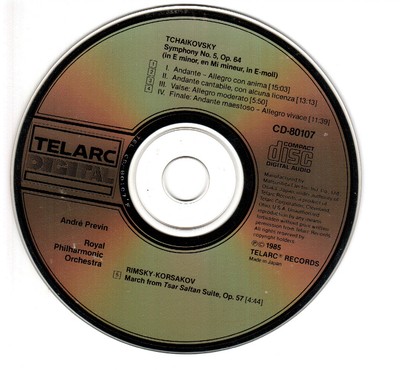 Rare Andre Previn Tchaikovsky Symphony No.5 Rimsky Telarc 1985