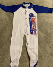 VINTAGE RETRO LOGO 1992 LICENSED DENVER BRONCOS  L/S Baby Outfit CUTLER FOOTBALL
