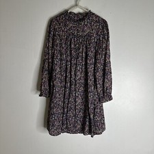 J. Crew Button-Up Sunny Meadow Floral Pocket Long Sleeve Mini Dress XS Dainty