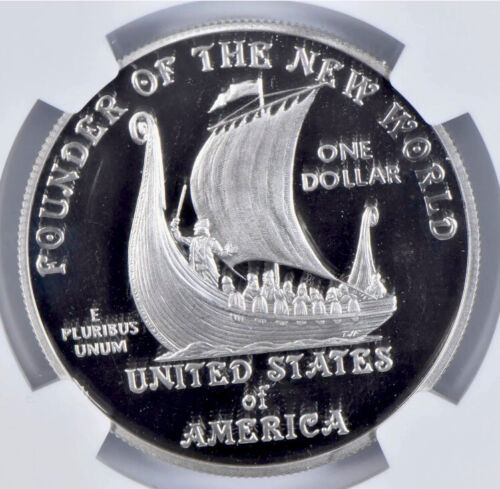 2000 LEIF ERICSON Silver Dollar PF70 NGC💥FLAWLESS QUALITY💥 - Picture 4 of 5