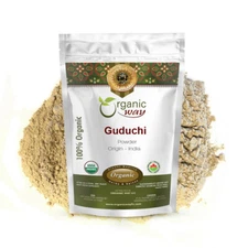 Organic Way Guduchi Powder - Organic, Kosher & USDA Certified (1LBS / 16Oz)
