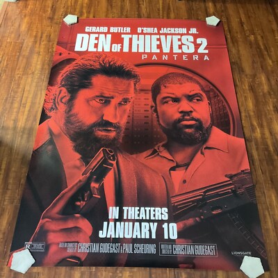 Den of Thieves 2  Pantera Gerard Butler & Jackson Jr.Bus Stop Poster 48x70inches