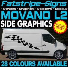 to fit VAUXHALL MOVANO L2 MWB GRAPHICS STICKERS STRIPES DECALS CAMPER VAN