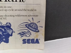 Sega Master System Hang On & Safari Hunt Complete Authentic Game Cleaned Working