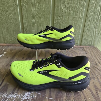 Brooks Ghost 15 Running Shoes Neon Yellow Mesh Mens 9  display picture 1