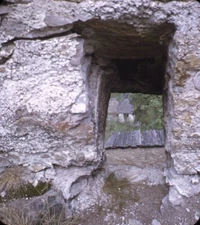 Vintage Stereo Realist Photo 3D Slide HOCHOSTERWITZ CASTLE Loop Holes