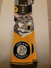 Stance MLB Oakland Athletics Mascot Casual Crew Socks Youth Large 3-5.5