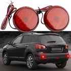 68mm Round Car Brake Tail Fog Light LED Trailer Truck Van Bus Motorcycle 12V Red