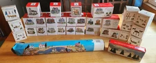 Liberty Falls Collection Lot of 21 Village buildings, Accessories, 76 pcs total