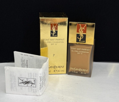 YSL Teint Mat Parfait Oil Free Foundation SPF 12 #7 1 oz * SEE