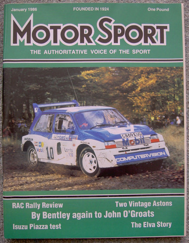 Motor Sport (Jan 1986) Ford Sierra RS Cosworth, Scorpio 4x4, Macau Grand Prix