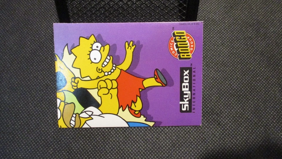 The Simpsons Series 1 Wiggle Card W9 BARTMAN Skybox 1993 PLEASE READ CONDITION - Image 3 of 4