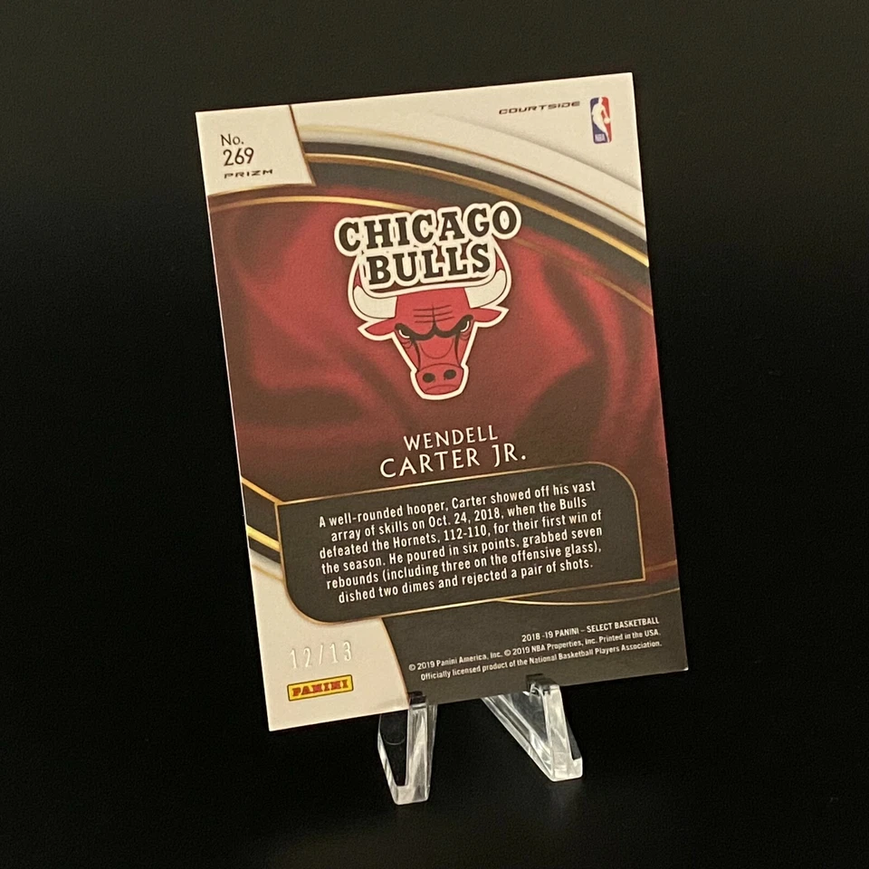 2018 FOTL Select Courtside Neon Orange Pulsar Wendell Carter Jr. RC /13 Orlando - Image 2 of 2