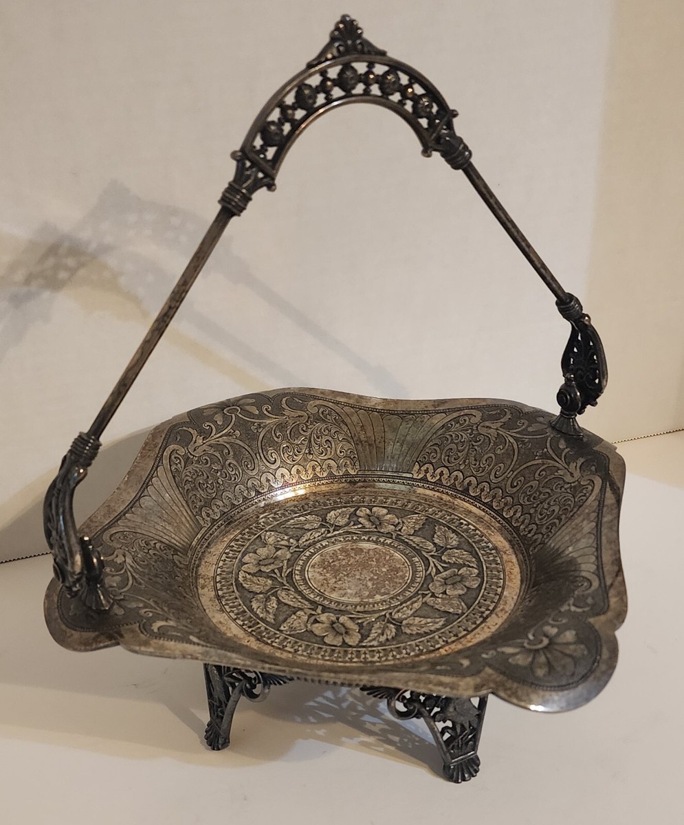 James W Tufts quadruple plate Brides basket stamped 2742 made In