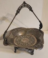 James W Tufts quadruple plate Brides basket stamped 2742 made In Boston