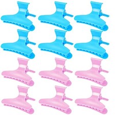 12 Pack Butterfly Hair Clamps Clips Hair Claw Clips Salon Pro 6 Pink 6 Blue
