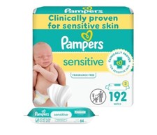 Pampers Sensitive Baby Wipes Water Based Hypoallergenic And Unscented 3 Packs