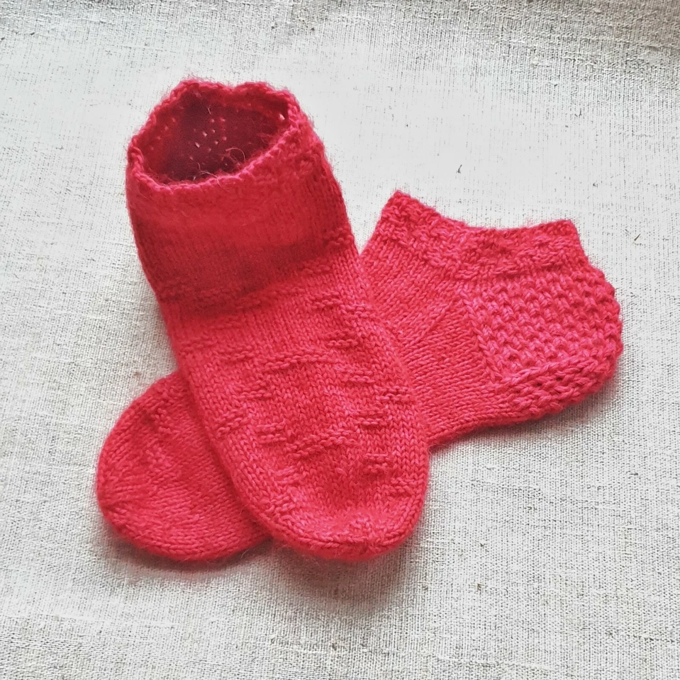 Ручной вязаные теплые и мягкие короткие носки здоровый рез идея подарка зимние аксессуары - Изображение 2 из 4
