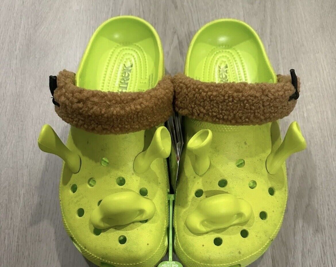 DreamWorks Shrek Crocs Classic Clog Size M/8 W/10 Ogre Green 209373-3TX -  New