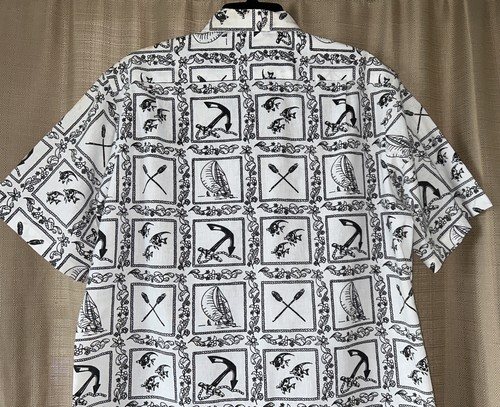 COOKE STREET HONOLULU HERREN GEKNÖPFTES HAWAII ALOHA HEMD SCHWARZ & WEISS OZEAN - Bild 15 von 22