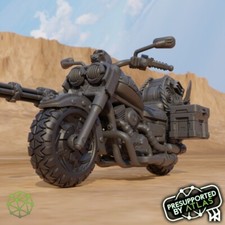Motorcycle with Chaingun  Post Apocalyptic  Car Wars  Gaslands  Scale Mini