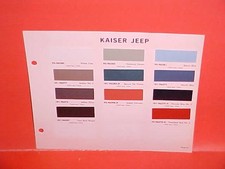 1963 1964 KAISER JEEP CJ-5 6 PICKUP TRUCK UTILITY STATION WAGON PAINT CHIPS