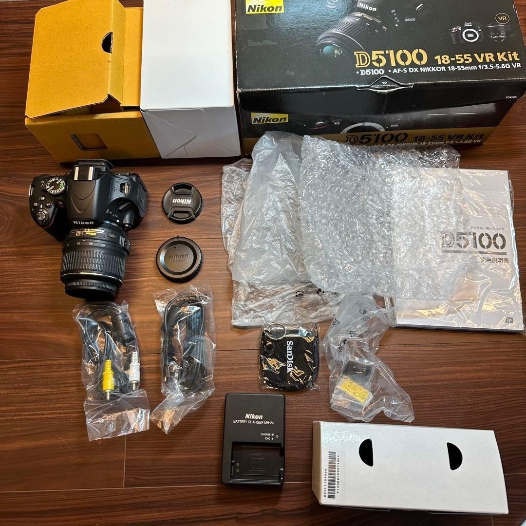 Nikon D D5100 16.2MP Digital SLR Camera - Black (Kit w/ AF-S DX VR