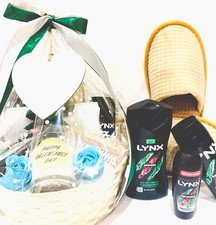Relaxing Bath Toiletries Gift Basket For Father's Day With Chocolate Treats