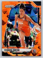 2024 Panini Prizm WNBA #35 Veronica Burton Ice Orange Prizms Basketball