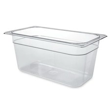 New Box 6 Rubbermaid FG118P00CLR Clear 1/3 Size Cold Food Pans