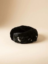1950s Black Feather Pillbox Hat Vintage Feather Cocktail Hat Mid Century