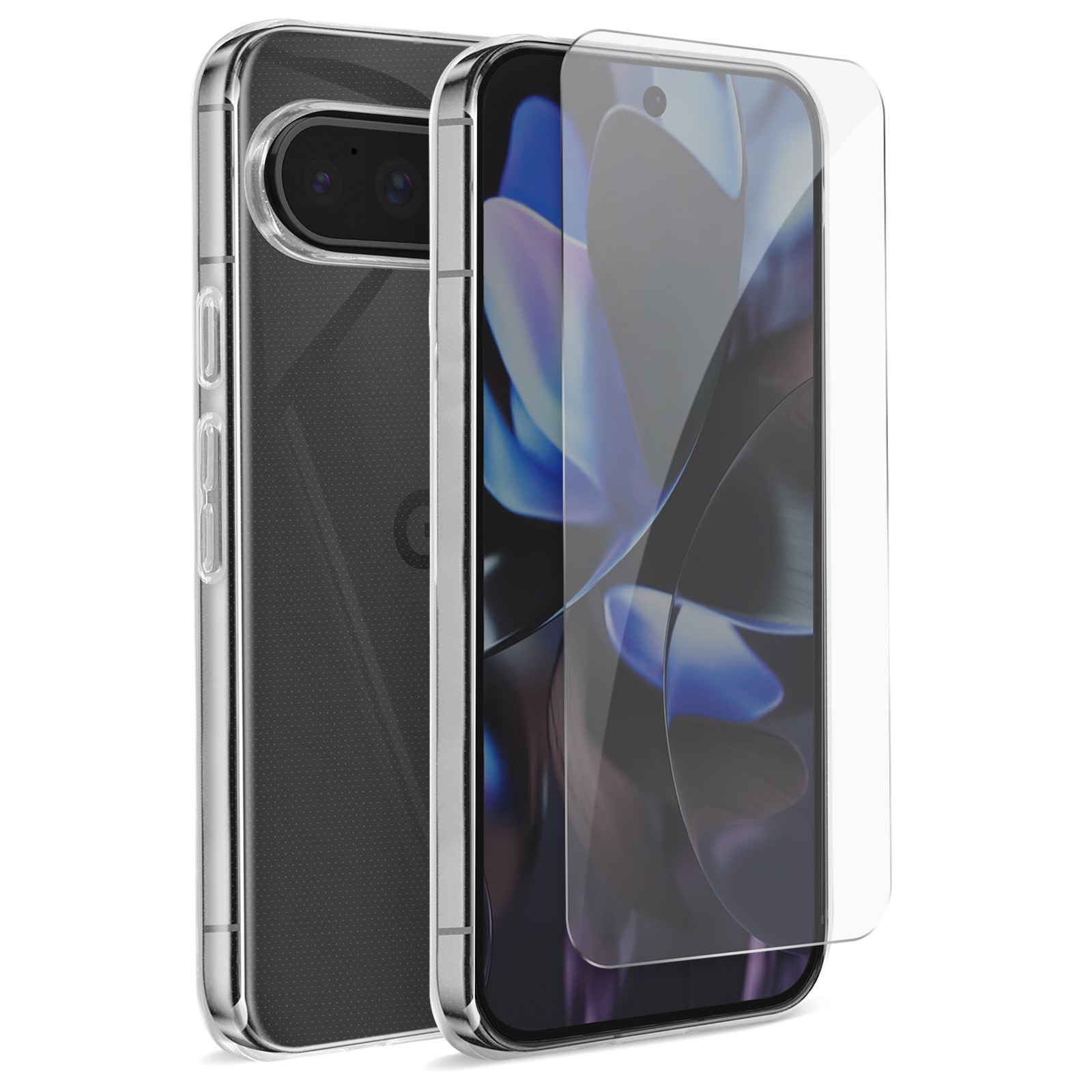 Protection Pixel 9 Pro XL kit coque transparente et verre trempé 9H