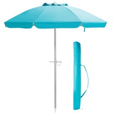 6.5FT Patio Beach Umbrella Sun Shade Tilt Aluminum Sports Portable W/Carry Bag