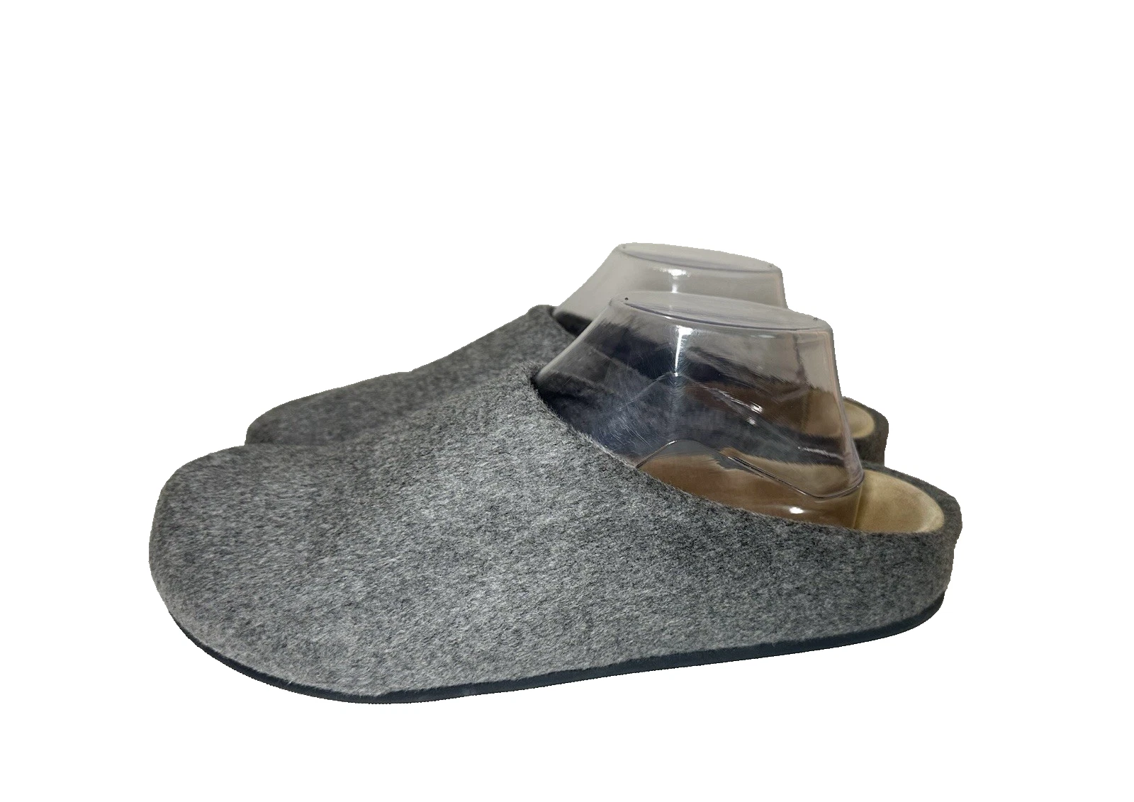 THE ROW Hugo Wool Cashmere Blend Dove Gray Slippers Clogs Shoes IT 41.5 US 11.5