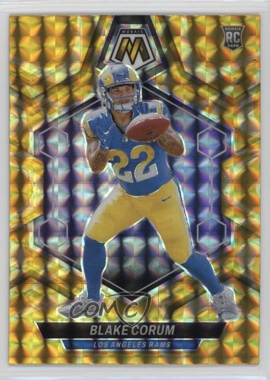 2024 Panini Mosaic Rookies Reactive Yellow Mosaic Prizm Blake Corum #368 1i7m