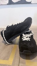 Bottega Veneta Men's Black/White Low Top Lace-Up Sneakers Rubber SZK-6106M