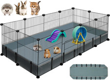 VISCOO 12 Panels Small Animal Playpen, 48" X 24" X 16" Guinea Pigs Cages  C C C