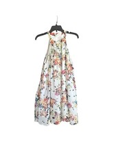 One Clothing White Floral Halter Dress. Size Medium