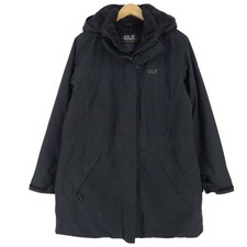 Jack Wolfskin Vintage Parka Schwarz Wasserdicht Lang Hf3 Größe XL