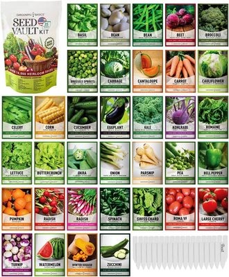 #ad Survival Vegetable Seeds Garden Kit Over 16000 Seeds Non GMO and Heirloom Grea $48.66