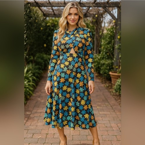 NWOT Finders Keepers Floral Midi Lenght Dress Size 4