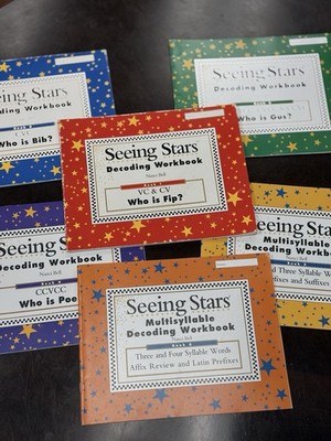 Seeing Stars Decoding Workbook Set by Nanci Bell, Multisyllable Decoding