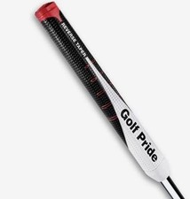Reverse Taper Putter Grip - Midsize Round Model - Black/White/Red Tip - 1 Grip