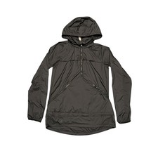 Lululemon Black Half Zip Hooded Windbreaker Jacket Mesh Vented Womens Size 6