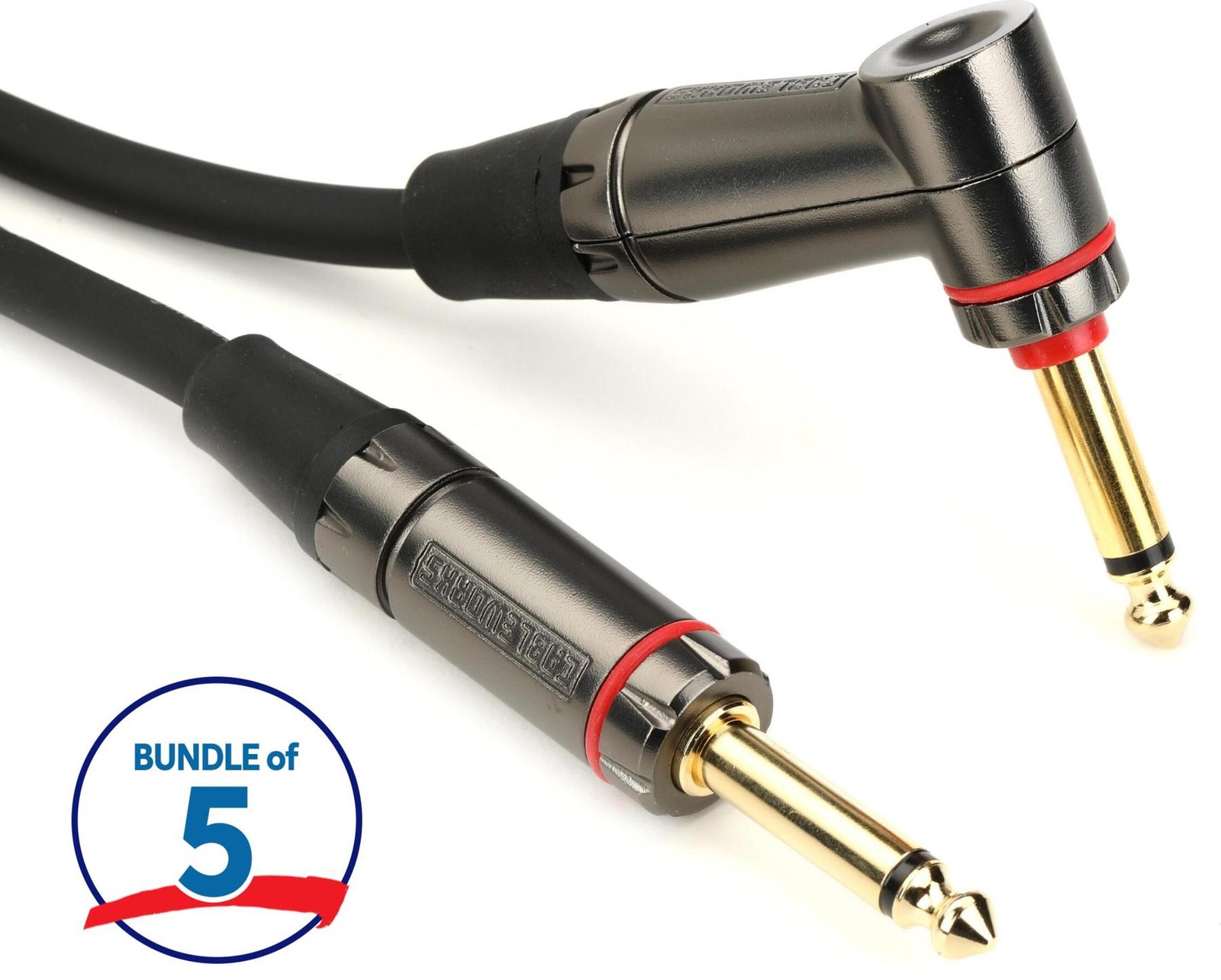 Бесшумный инструментальный кабель серии Gator Cableworks Headliner 5 упаковок длиной 20 футов 36090₽