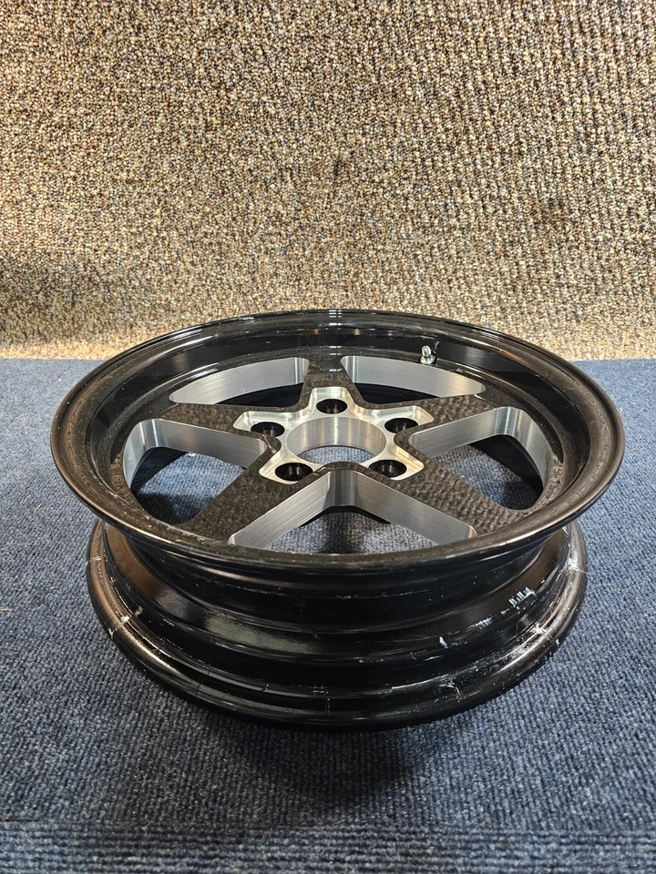 (QTY 1) Глянцевый черный обод колеса Summit Racing Warrior 15x4 5x120,65 -19 мм - Изображение 2 из 4